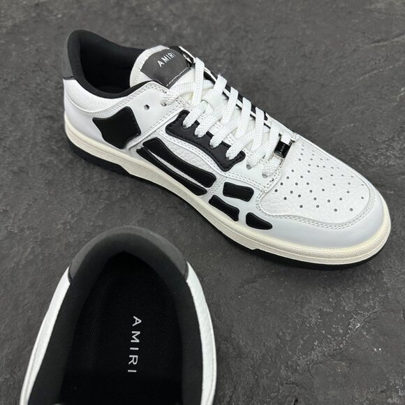 Amiri Black & White Colorblock Low-Top Sneakers main image 5